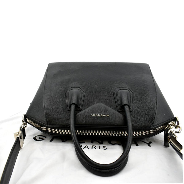 GIVENCHY Antigona Medium Goatskin Leather Shoulder Bag Black