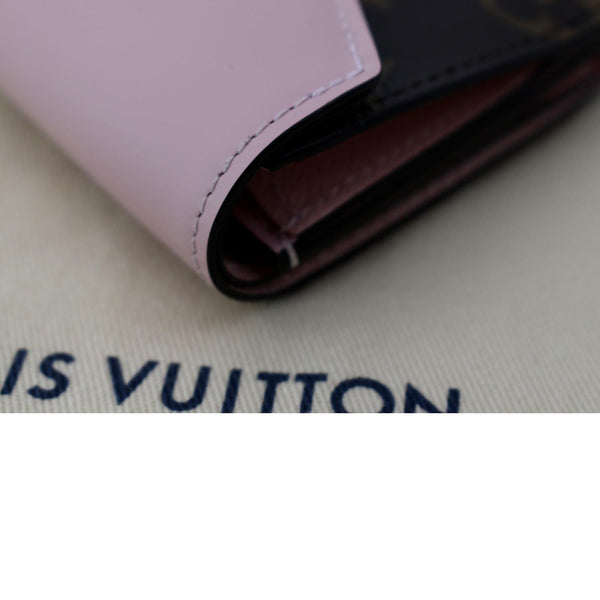 LOUIS VUITTON Monogram Leather Zoe Wallet Rose Ballerine Pink