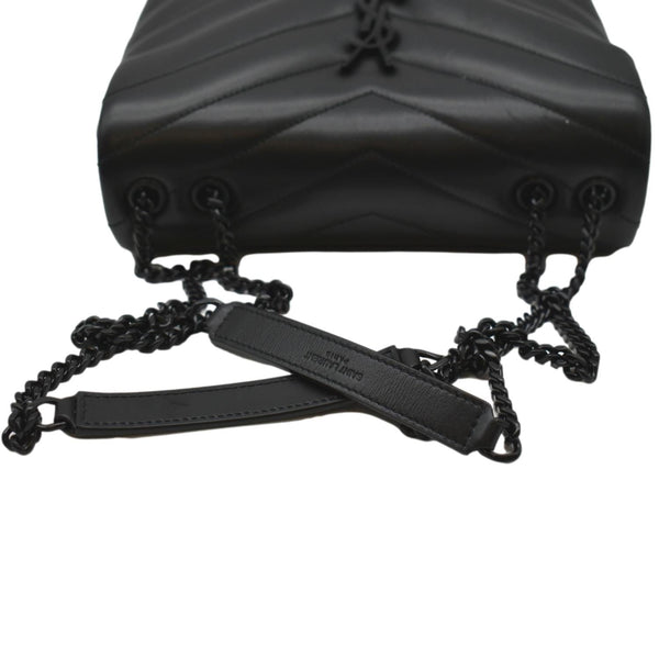 YVES SAINT LAURENT Loulou Small Calfskin Leather Shoulder Bag Black