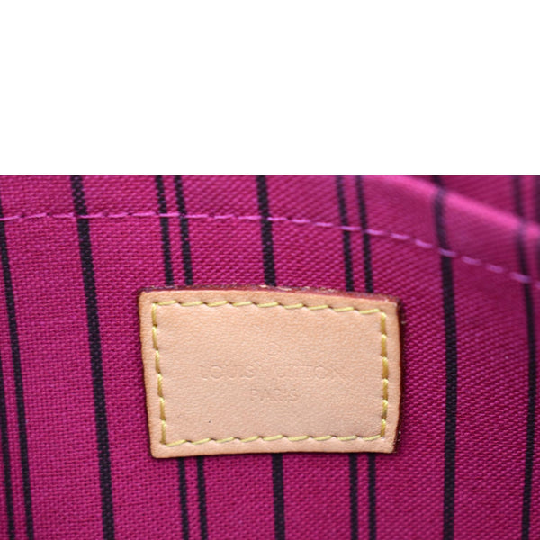 LOUIS VUITTON Neverfull Monogram Canvas Pochette Wristlet Pouch Brown