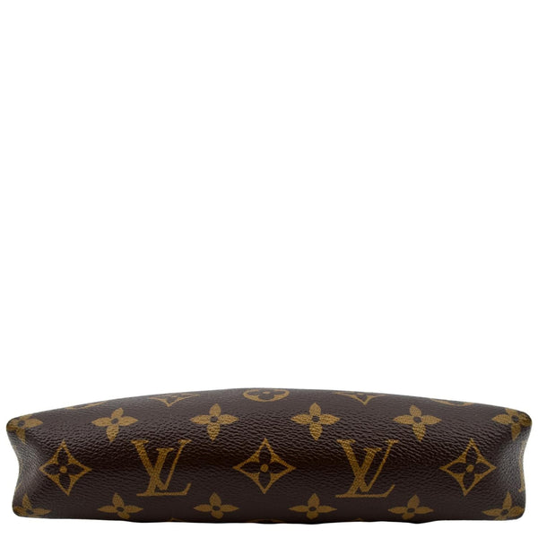 LOUIS VUITTON Pallas Monogram Canvas Clutch Crossbody Bag Brown