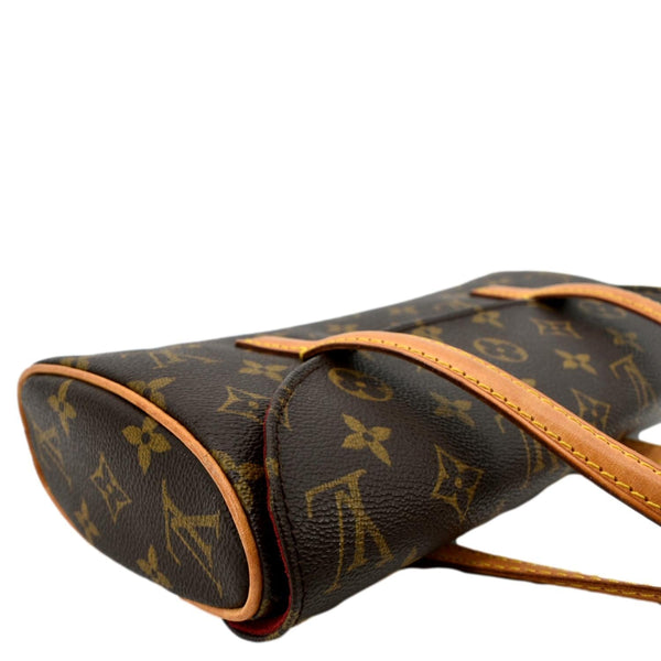 LOUIS VUITTON Sonatine Monogram Canvas Satchel Bag Brown