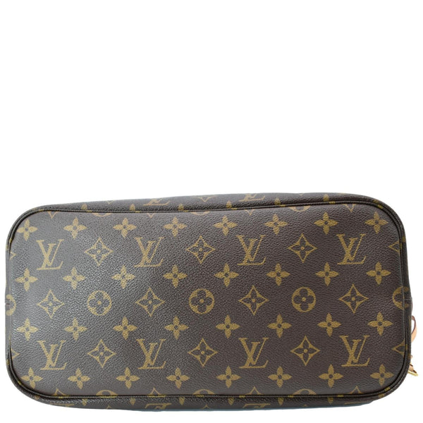 Louis Vuitton Neverfull MM Monogram Canvas Tote Bag Brown