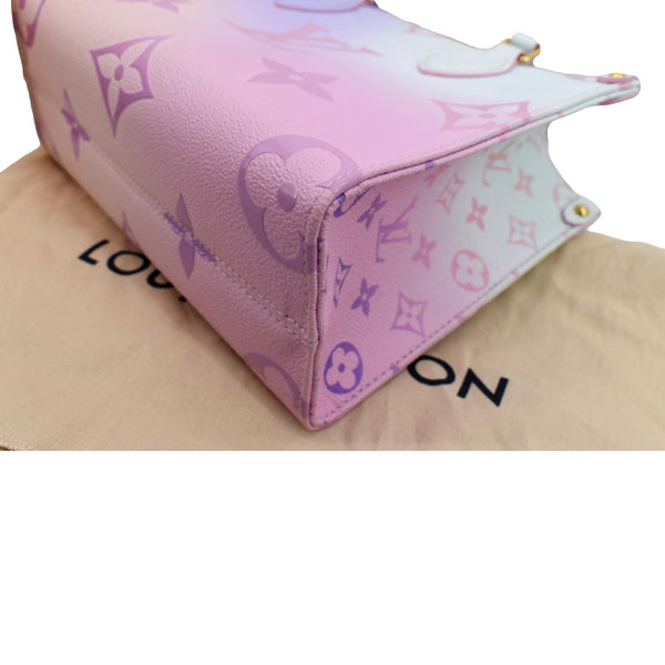 LOUIS VUITTON Women Onthego PM Monogram Coated Canvas Tote Sunrise Pastel