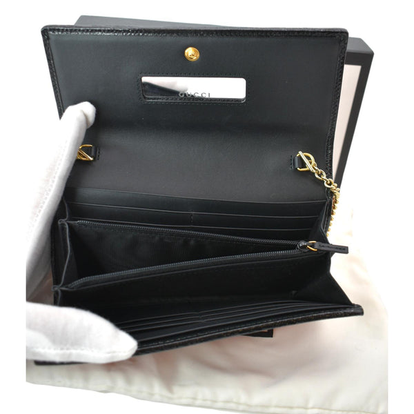 GUCCI Ophidia Suede Patent Web Leather Wallet On Chain Crossbody Bag Red 546592