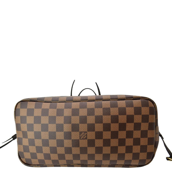 LOUIS VUITTON Neverfull MM Damier Ebene Tote Bag Brown