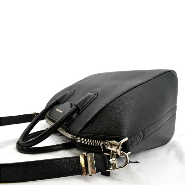 GIVENCHY Antigona Medium Goatskin Leather Shoulder Bag Black