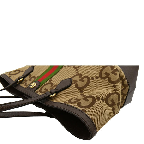GUCCI Ophidia Jumbo GG Supreme Canvas Tote Bag Beige 631685