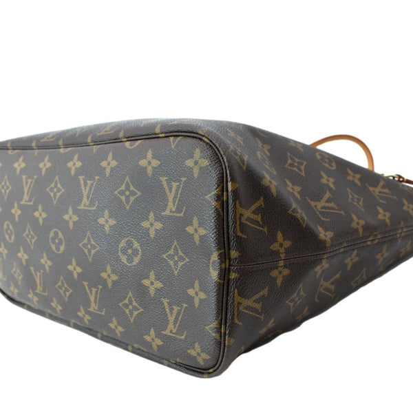 Louis Vuitton Neverfull MM Monogram Canvas Tote Bag Brown