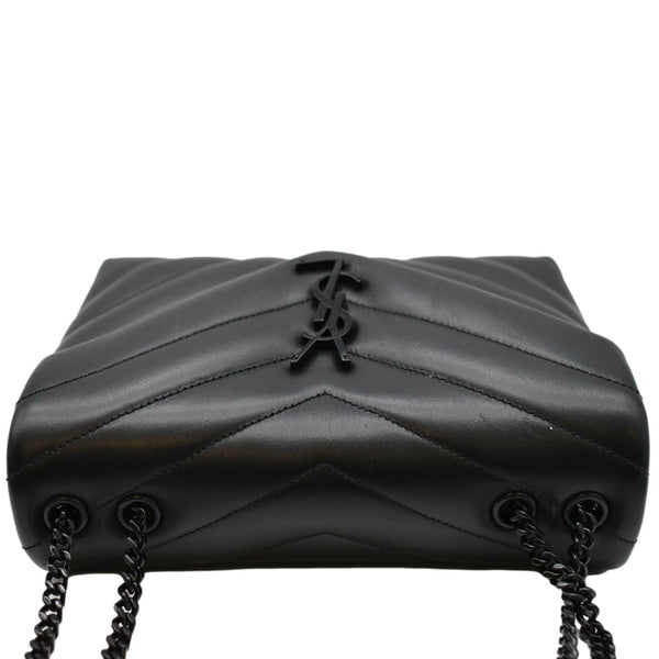 YVES SAINT LAURENT Loulou Small Calfskin Leather Shoulder Bag Black