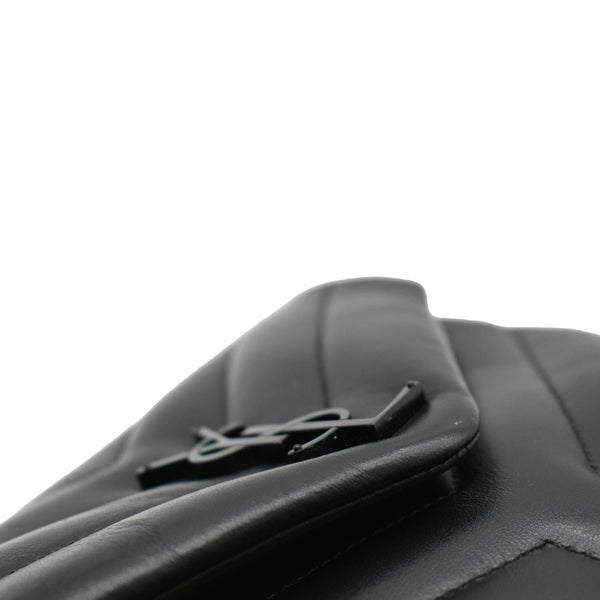 YVES SAINT LAURENT Loulou Small Calfskin Leather Shoulder Bag Black