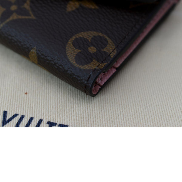 LOUIS VUITTON Monogram Leather Zoe Wallet Rose Ballerine Pink