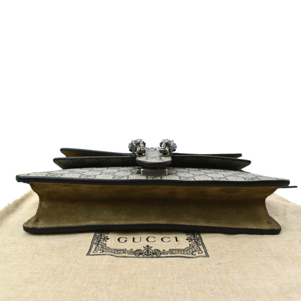 GUCCI Dionysus Small GG Supreme Canvas Shoulder Bag Beige 499623