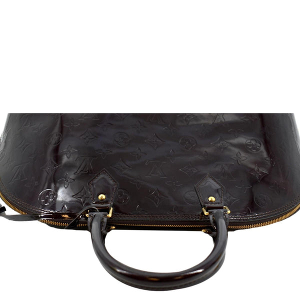 LOUIS VUITTON Alma GM Monogram Vernis Leather Satchel Bag Amarante