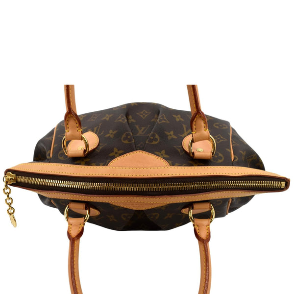 LOUIS VUITTON Tivoli PM Monogram Canvas Satchel Bag Brown
