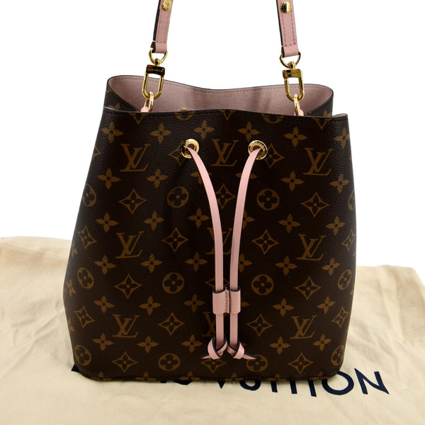 LOUIS VUITTON Neonoe MM Monogram Canvas Shoulder Bag Pink