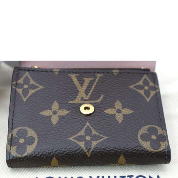 LOUIS VUITTON Monogram Leather Zoe Wallet Rose Ballerine Pink