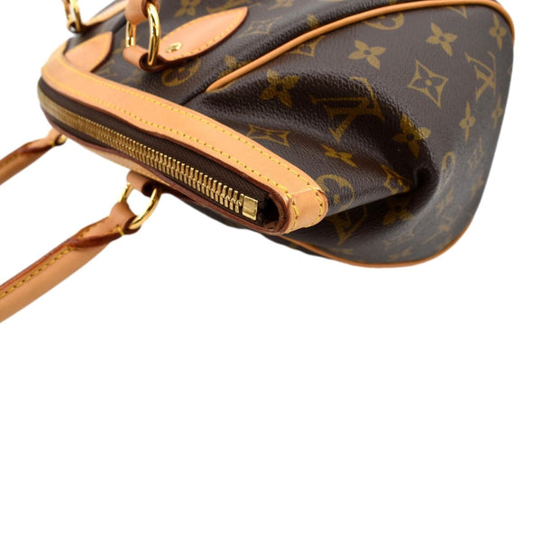 LOUIS VUITTON Tivoli PM Monogram Canvas Satchel Bag Brown