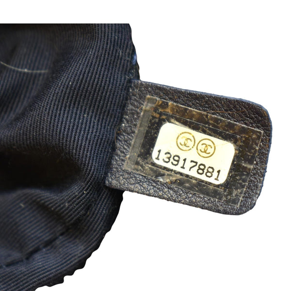 Chanel Chic Glitter Large Patent Leather Tote Bag Blue - Serial Number