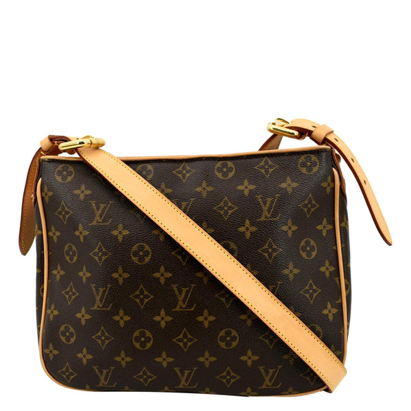 LOUIS VUITTON Hudson GM Monogram Canvas Shoulder Bag Brown