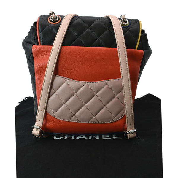 CHANEL Small Urban Spirit Quilted Lambskin Backpack Bag Black