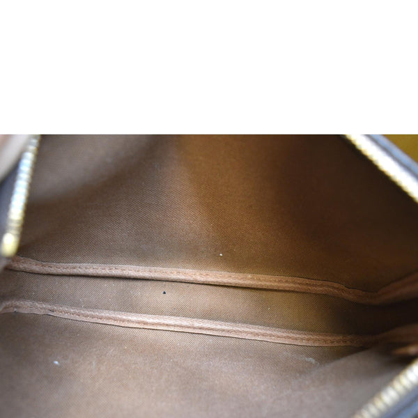 LOUIS VUITTON Monogram Canvas Chain Pochette Brown