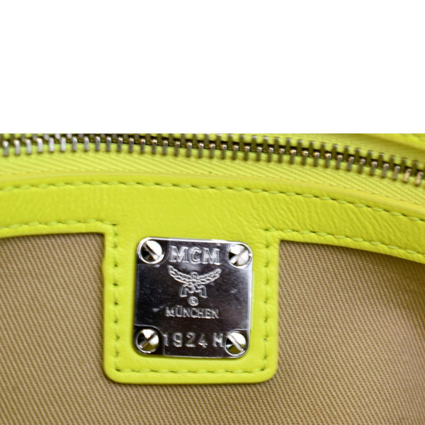 MCM Millie Monogram Visetos Crossbody Bag Neon Yellow