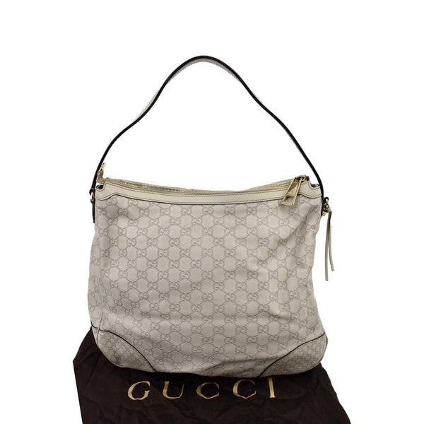 Gucci GG Guccissima Leather Hobo Bag Ivory - Back
