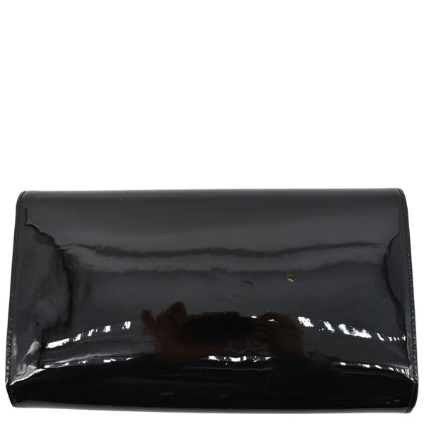 LOUIS VUITTON Louise Patent Leather Long Wallet Black
