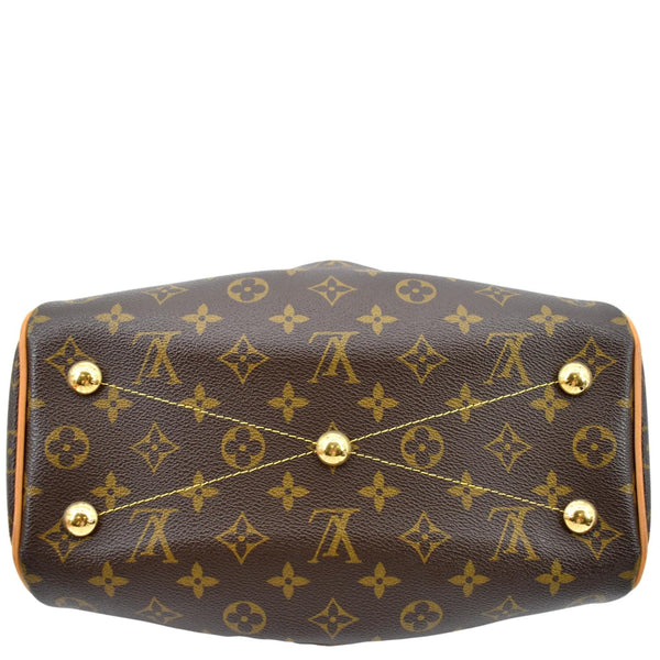 LOUIS VUITTON Tivoli PM Monogram Canvas Satchel Bag Brown