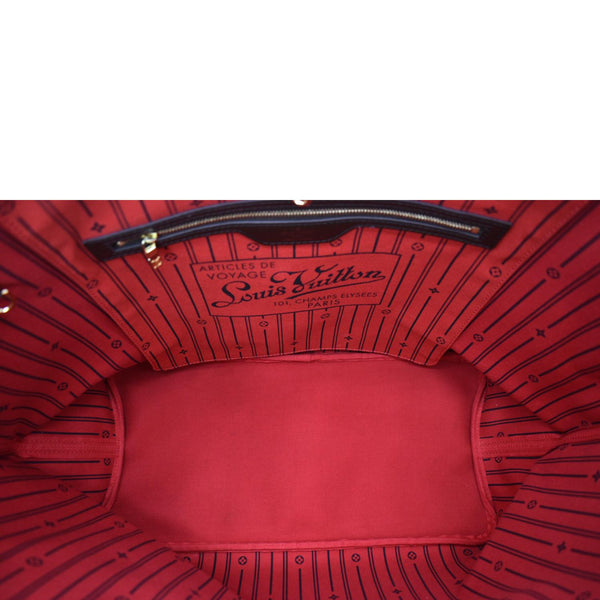 LOUIS VUITTON Neverfull GM Damier Ebene Tote Bag Brown