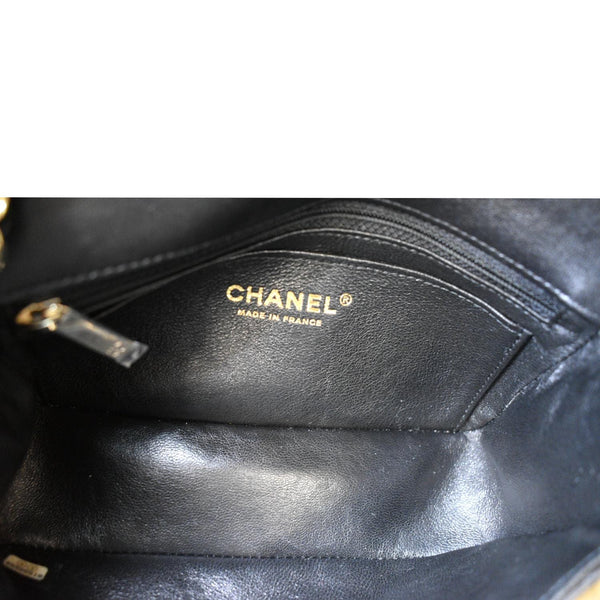 CHANEL Mini Rectangular Flap Quilted Leather Shoulder Bag Black