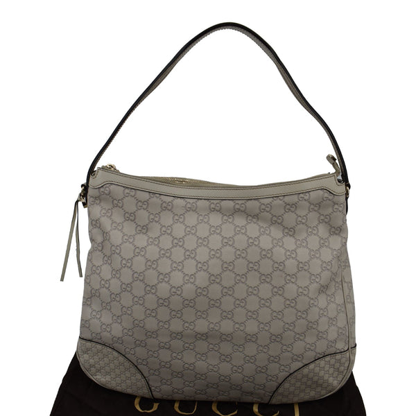 Gucci GG Guccissima Leather Hobo Bag Ivory - Front