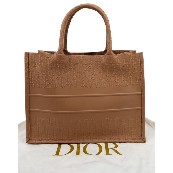Christian Dior Book Oblique Embossed Calfskin Tote Bag - Back