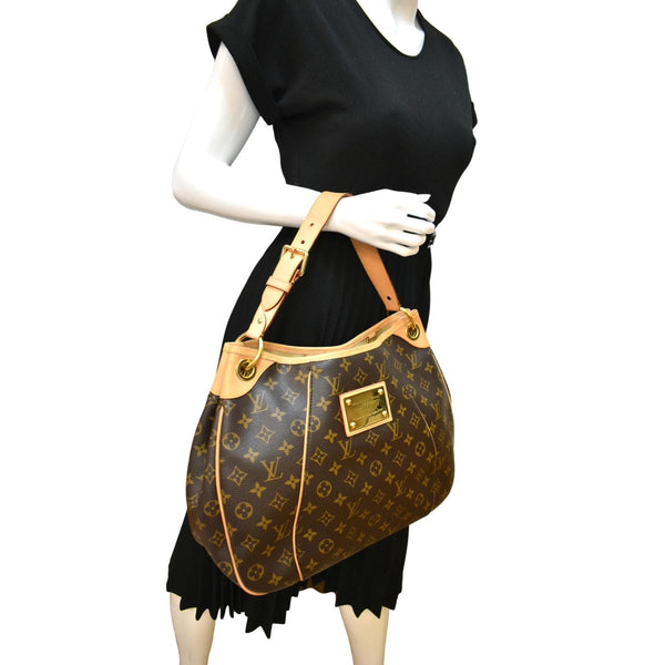 LOUIS VUITTON Galliera PM Monogram Canvas Hobo Shoulder Bag Brown