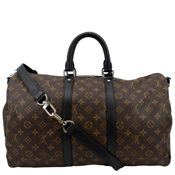 LOUIS VUITTON Keepall 45 Bandouliere Monogram Canvas Travel Bag Black