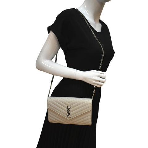 Yves Saint Laurent Grain De Poudre Envelope Chain Bag - Full View