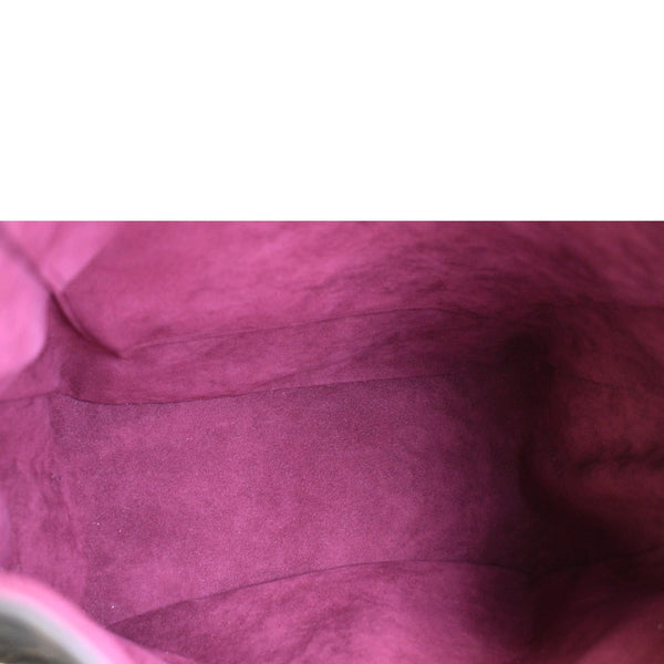 Louis Vuitton Gaia Ostrich Monogram Canvas Shoulder Bag - Inside