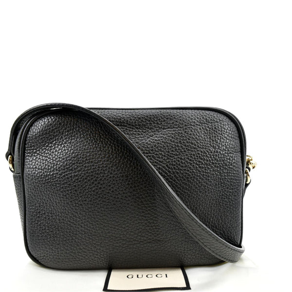 Gucci Soho Disco Pebbled Leather Crossbody Bag Black - Back