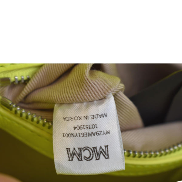 MCM Millie Monogram Visetos Crossbody Bag Neon Yellow