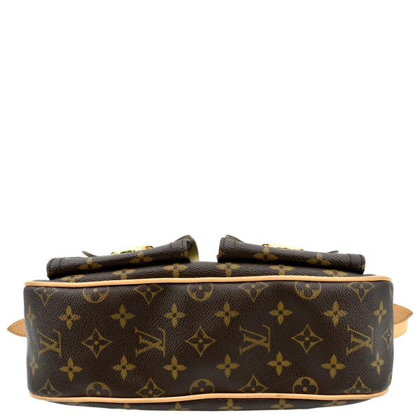 LOUIS VUITTON Hudson GM Monogram Canvas Shoulder Bag Brown