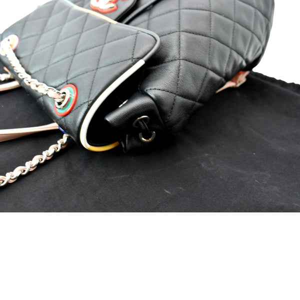 CHANEL Small Urban Spirit Quilted Lambskin Backpack Bag Black