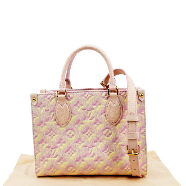 LOUIS VUITTON Stardust Onthego PM Monogram Empreinte Shoulder Bag Light Pink
