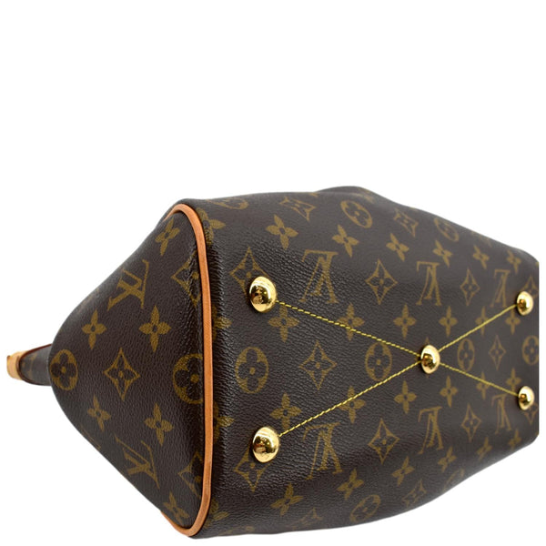 LOUIS VUITTON Tivoli PM Monogram Canvas Satchel Bag Brown