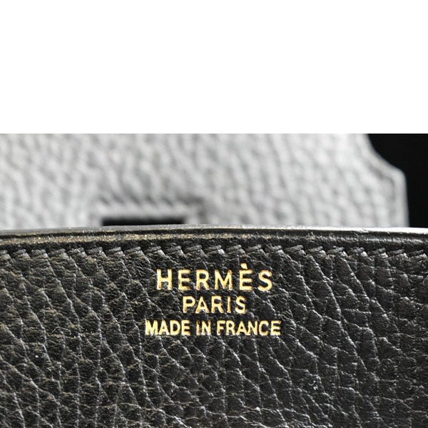 HERMES Birkin 35 Clemence Leather Tote Bag Black