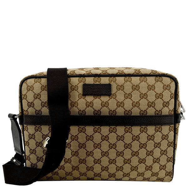 Gucci GG Monogram Canvas Messenger Bag Dark in Brown - Back