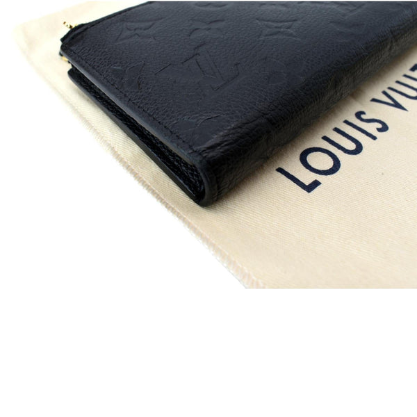 LOUIS VUITTON Adele Monogram Empreinte Leather Wallet Black