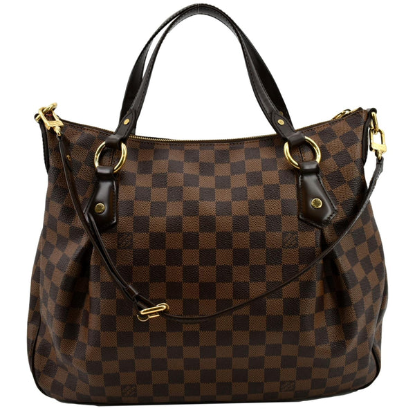 Louis Vuitton Evora MM Damier Ebene Shoulder Bag Brown - Back