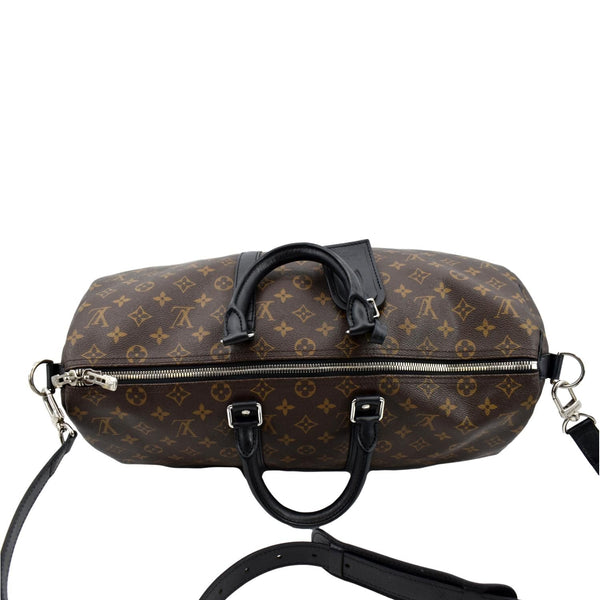LOUIS VUITTON Keepall 45 Bandouliere Monogram Canvas Travel Bag Black