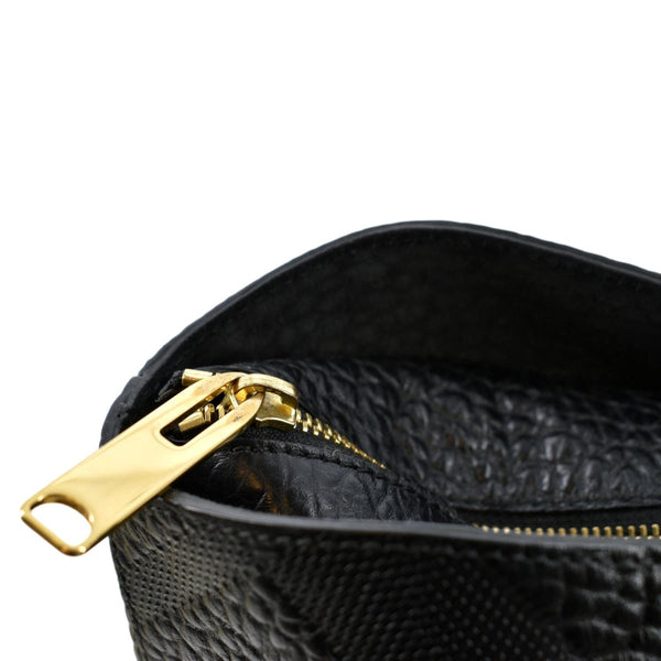 BURBERRY Dewsbury Medium Grain Check Embossed Tote Bag Black